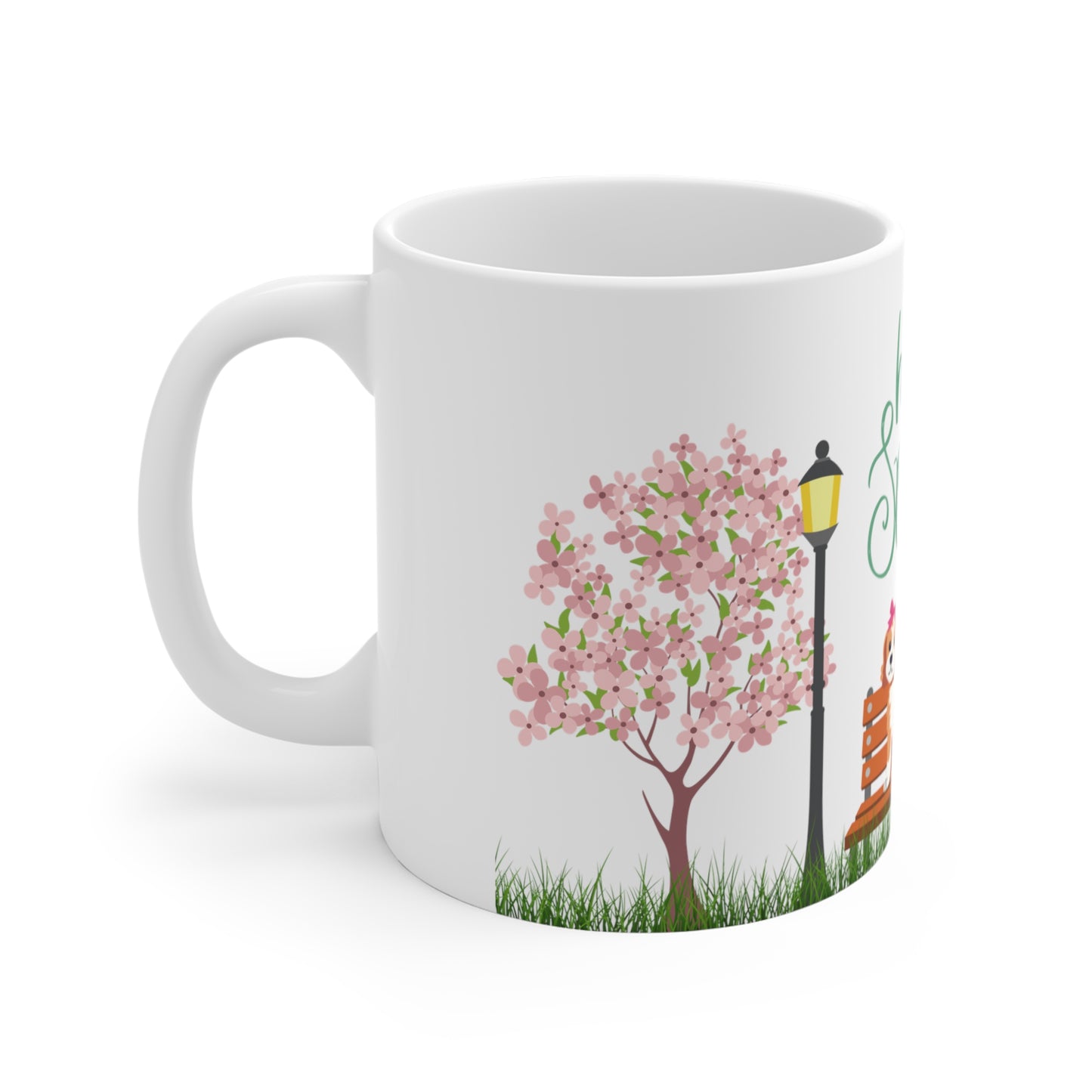 Hello Spring Doodle Ceramic Mug