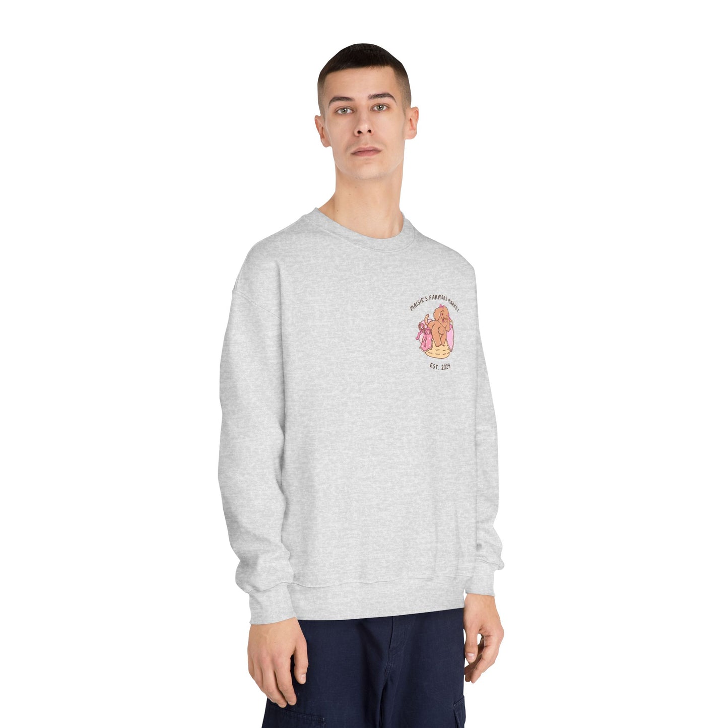Farmer's Market Crewneck Sweatshirt — Cute Produce Stand Graphic