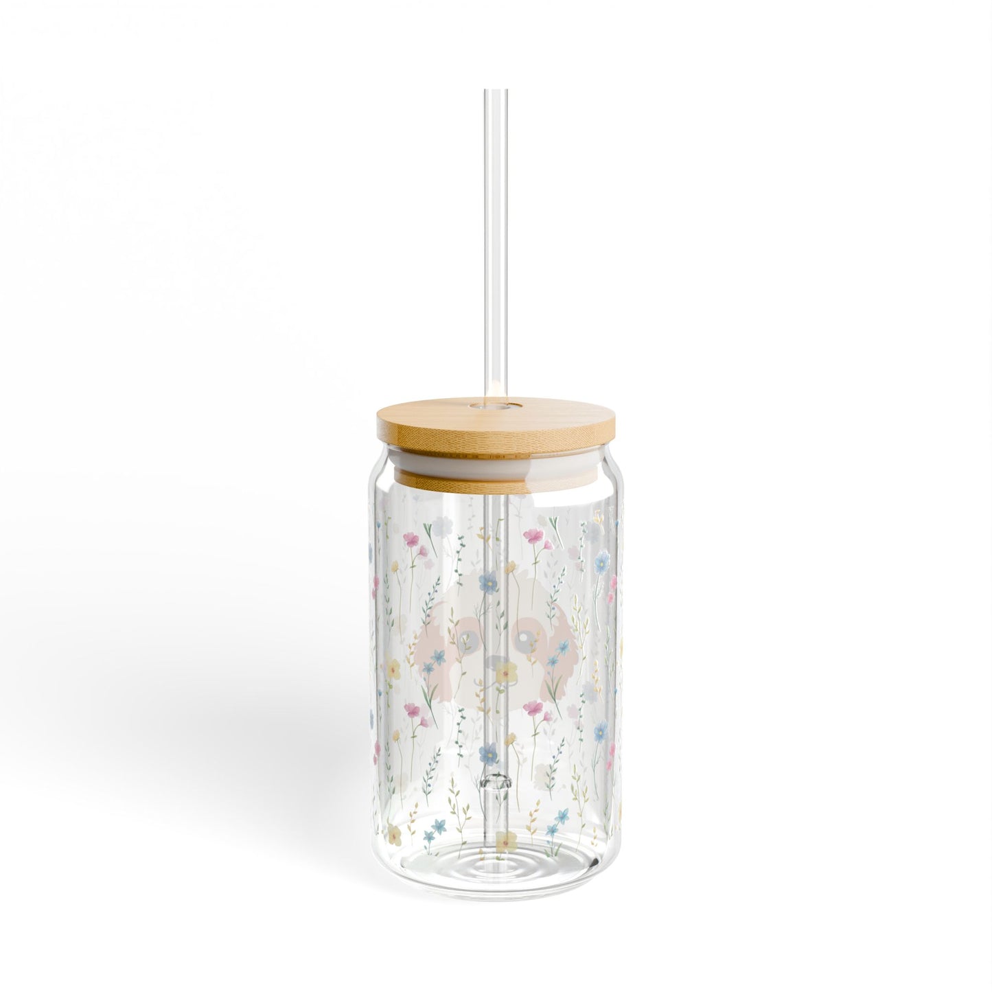 Cavapoo Blossoms Sipper Glass