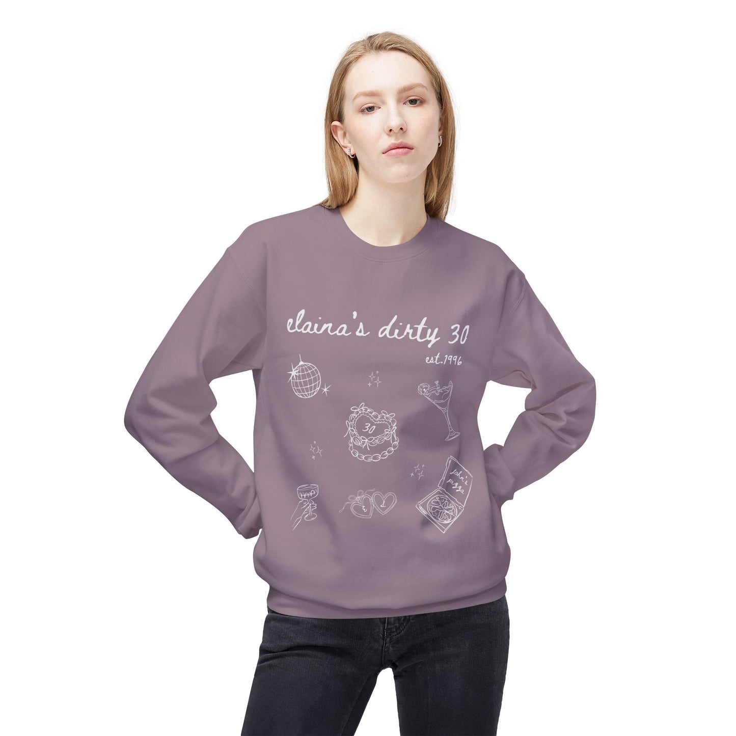 Crewneck Sweatshirt — Minimal White Classic Fleece Crew