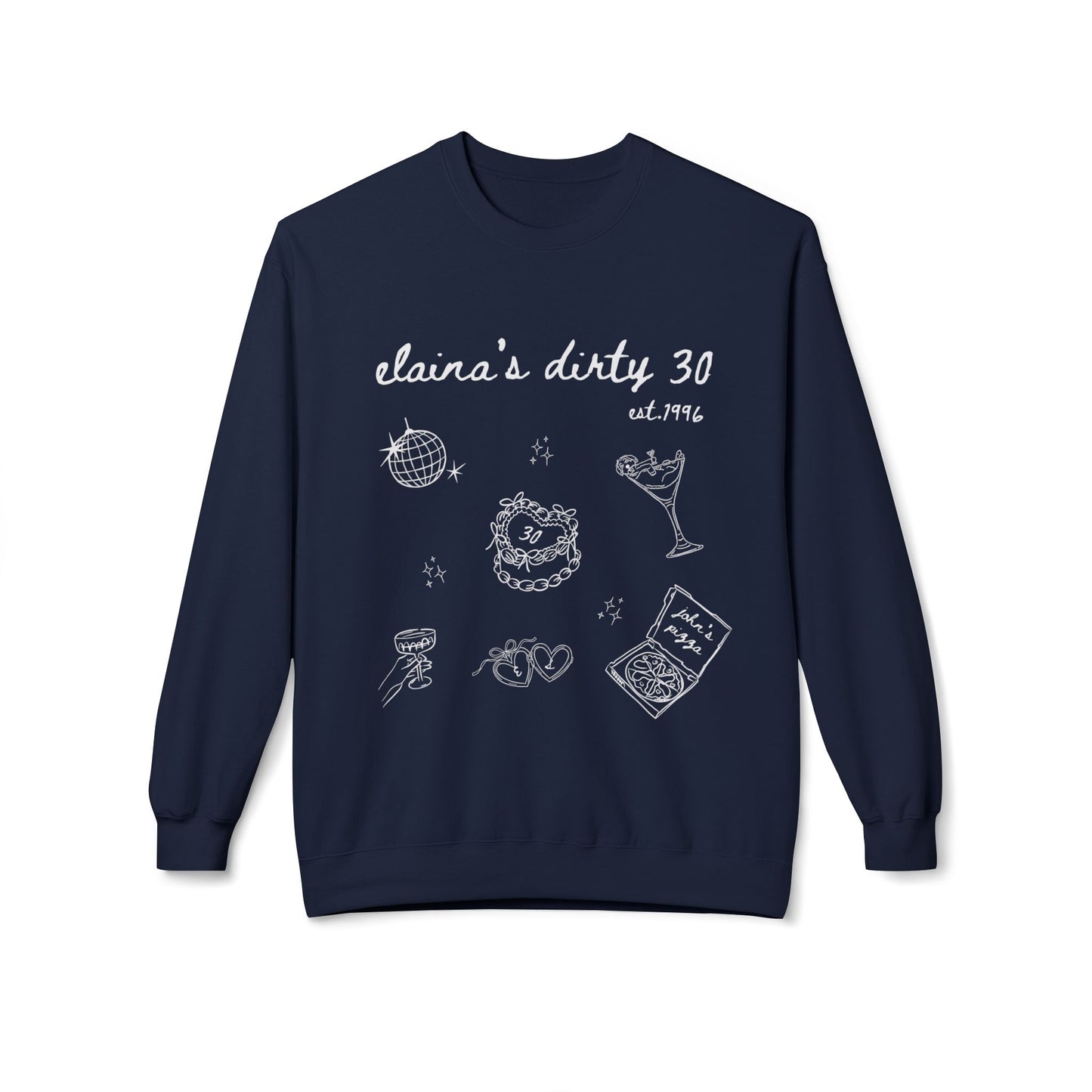 Crewneck Sweatshirt — Minimal White Classic Fleece Crew