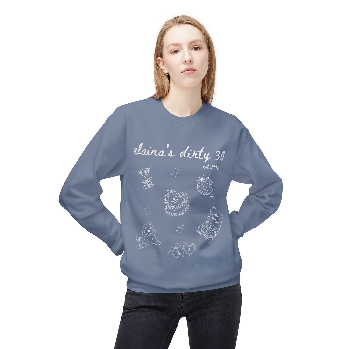 Copy of Crewneck Sweatshirt — Subtle Retro Cartoon 'Mom's Baby' Graphic