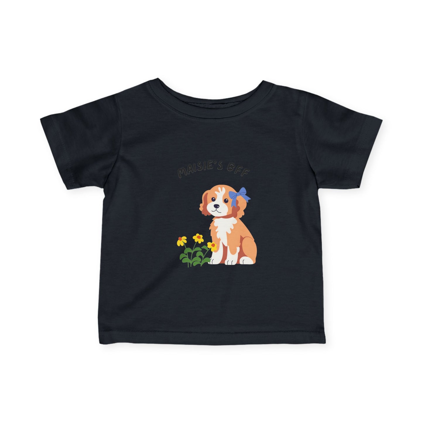 Infant Tee — "Maisie's BFF" Cute Puppy Graphic Baby Shirt