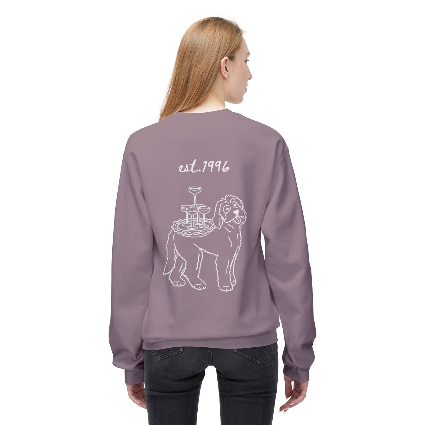 Copy of Crewneck Sweatshirt — Subtle Retro Cartoon 'Mom's Baby' Graphic