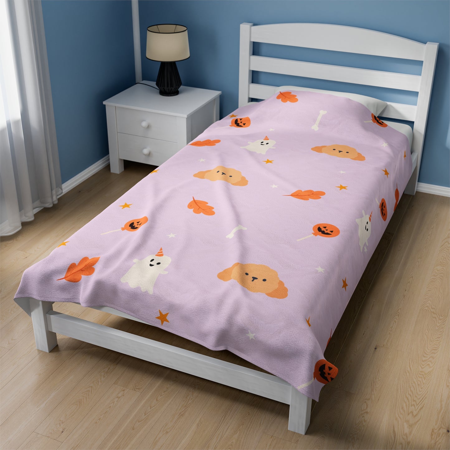 A Very Poodle Halloween Plush Blanket