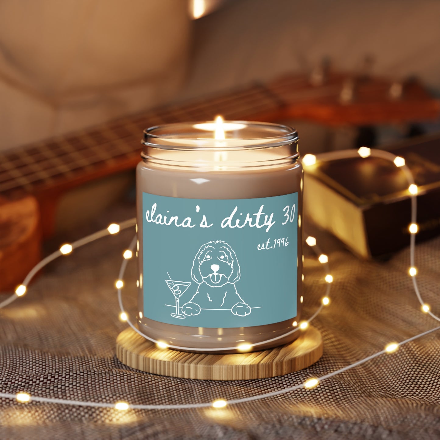 Personalized 'Elaina's Dirty 30' Birthday Soy Candle — Custom Name 9oz