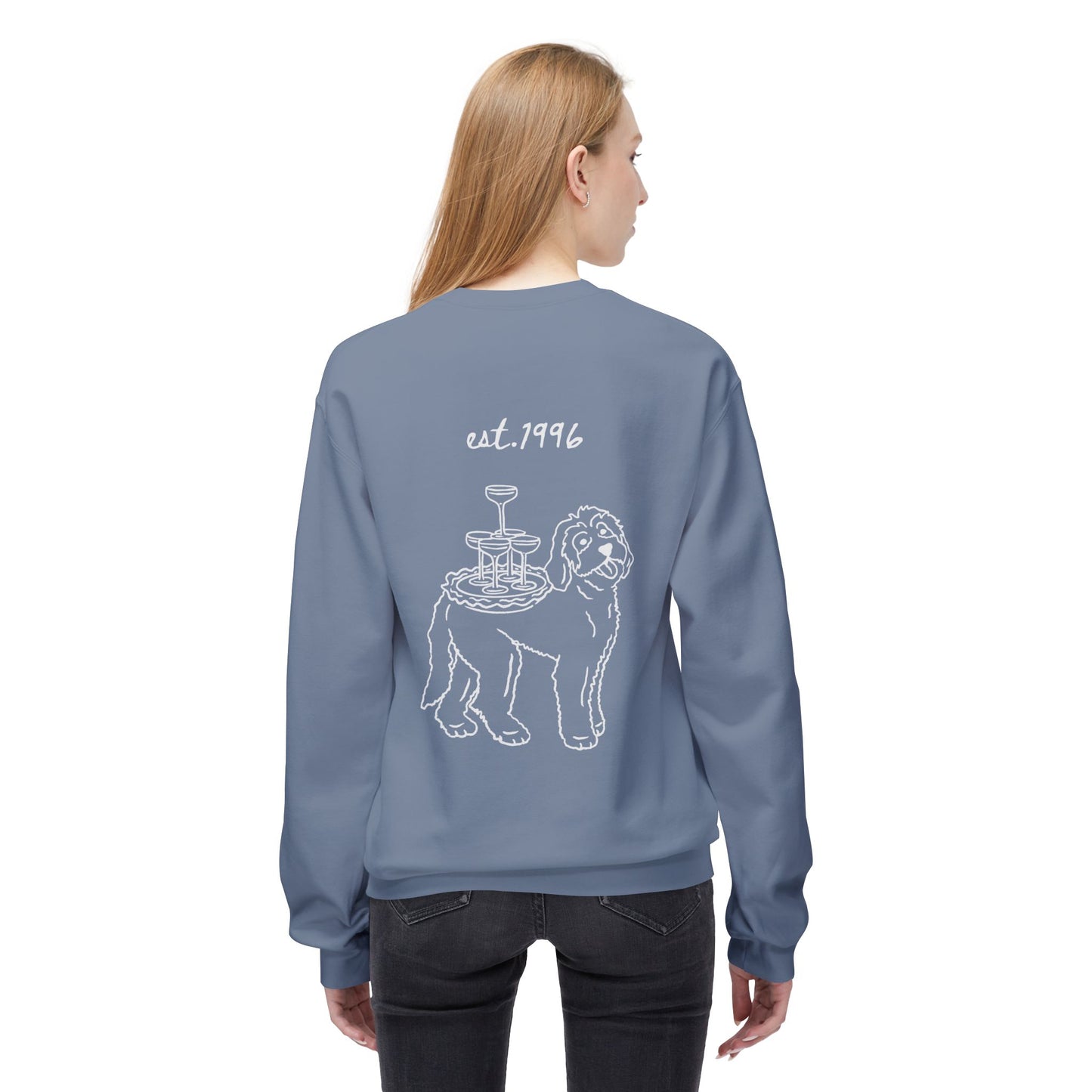 Crewneck Sweatshirt — Subtle Retro Cartoon 'Mom's Baby' Graphic