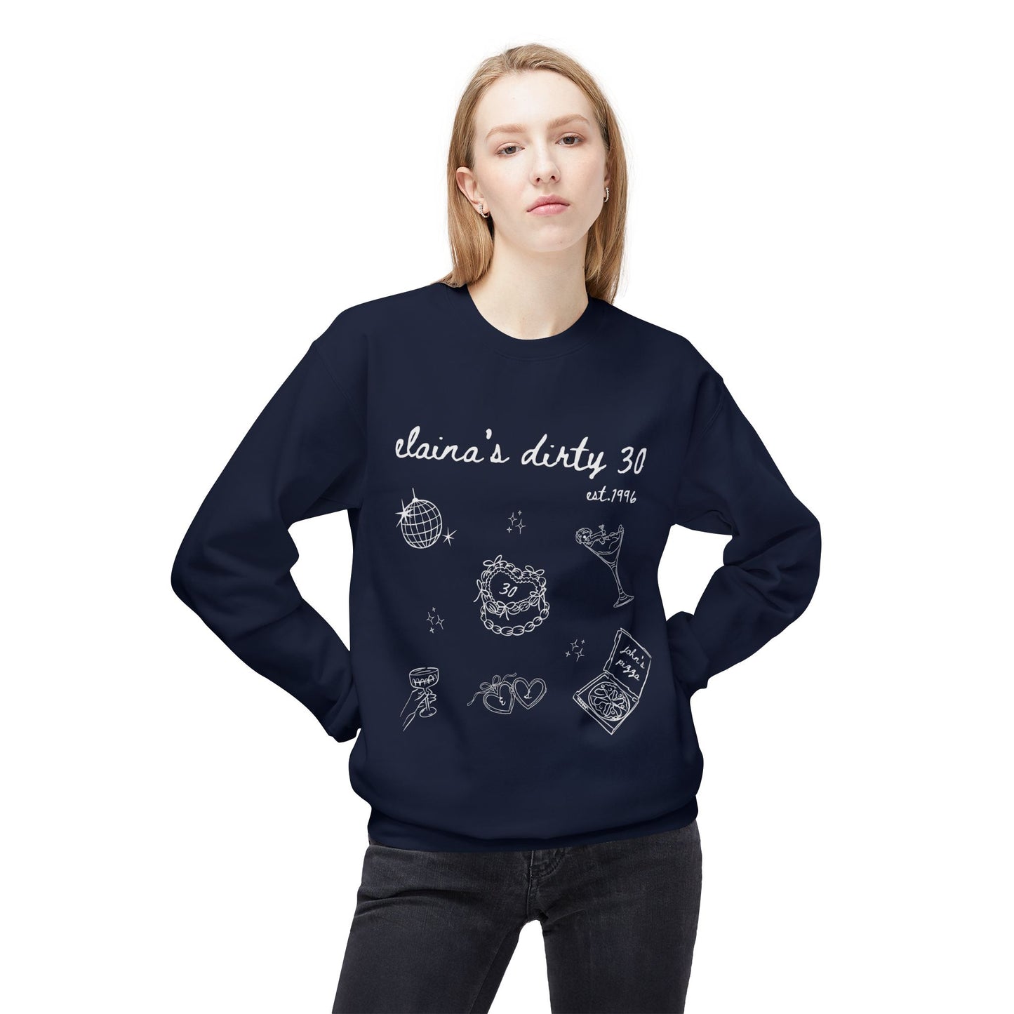 Crewneck Sweatshirt — Minimal White Classic Fleece Crew