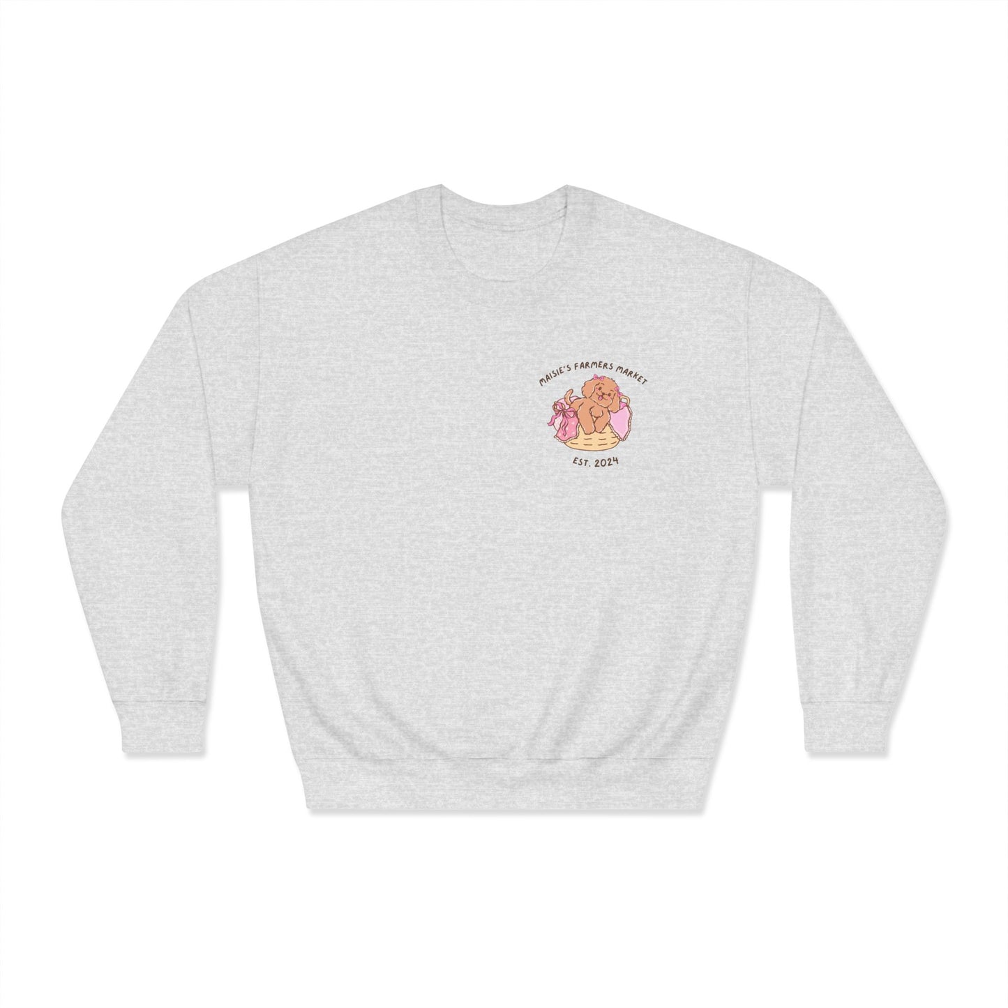 Farmer's Market Crewneck Sweatshirt — Cute Produce Stand Graphic
