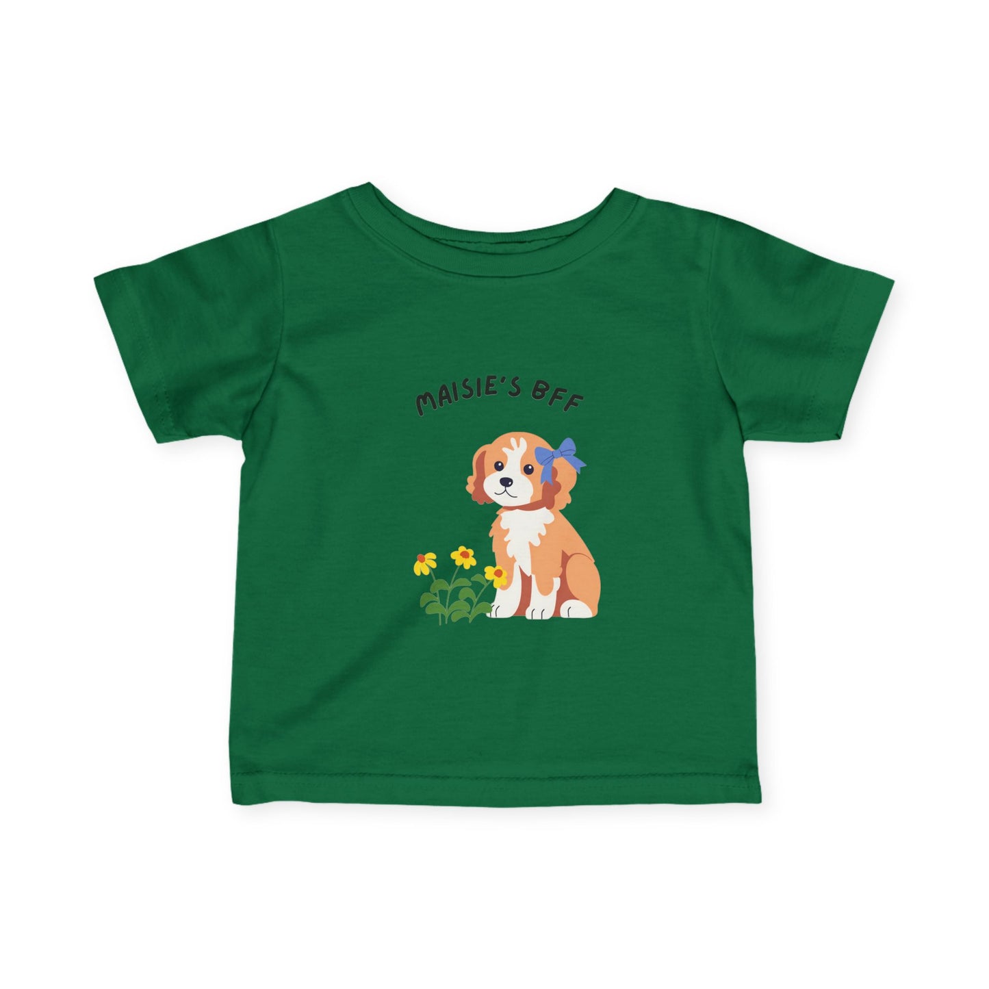 Infant Tee — "Maisie's BFF" Cute Puppy Graphic Baby Shirt