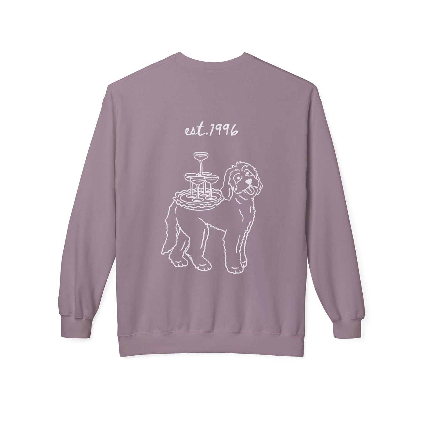 Crewneck Sweatshirt — Subtle Retro Cartoon 'Mom's Baby' Graphic