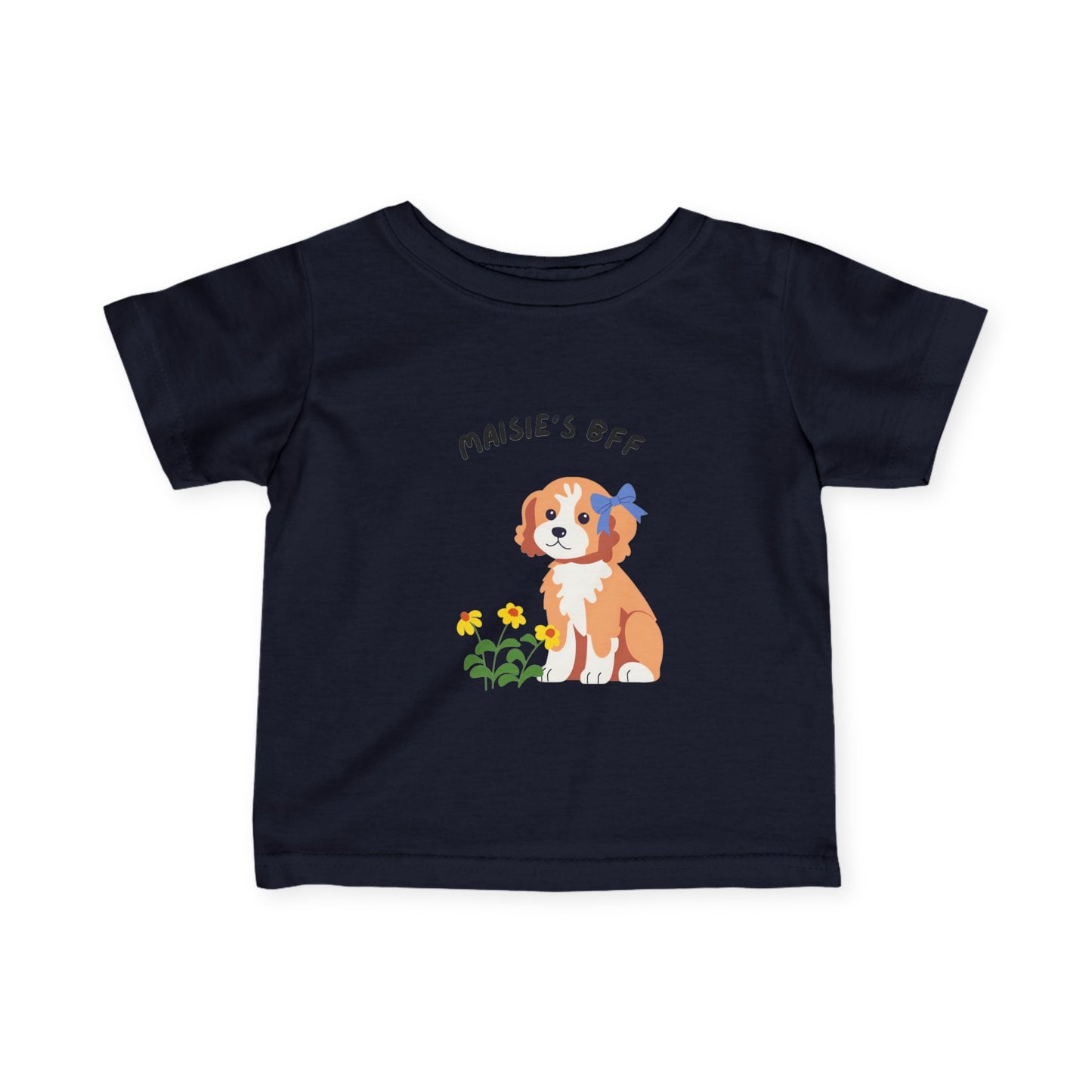 Infant Tee — "Maisie's BFF" Cute Puppy Graphic Baby Shirt