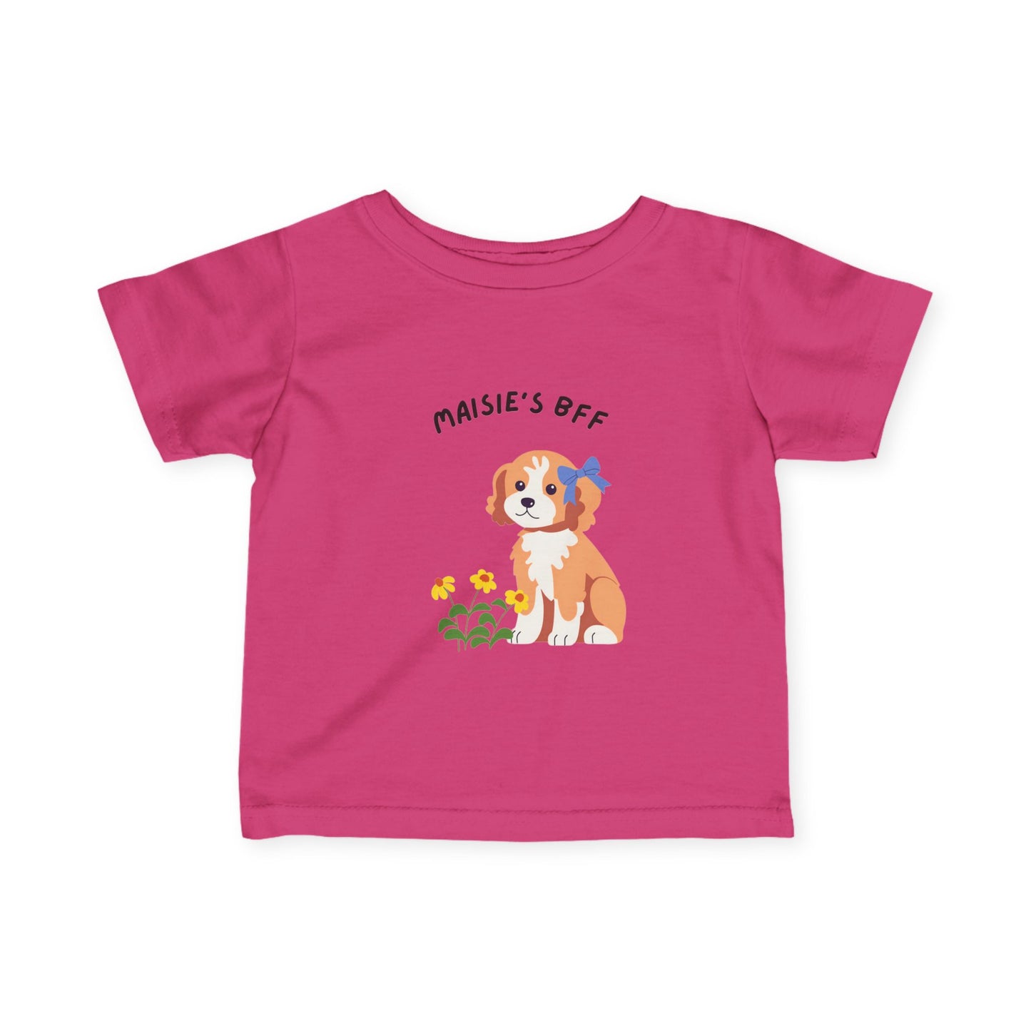 Infant Tee — "Maisie's BFF" Cute Puppy Graphic Baby Shirt
