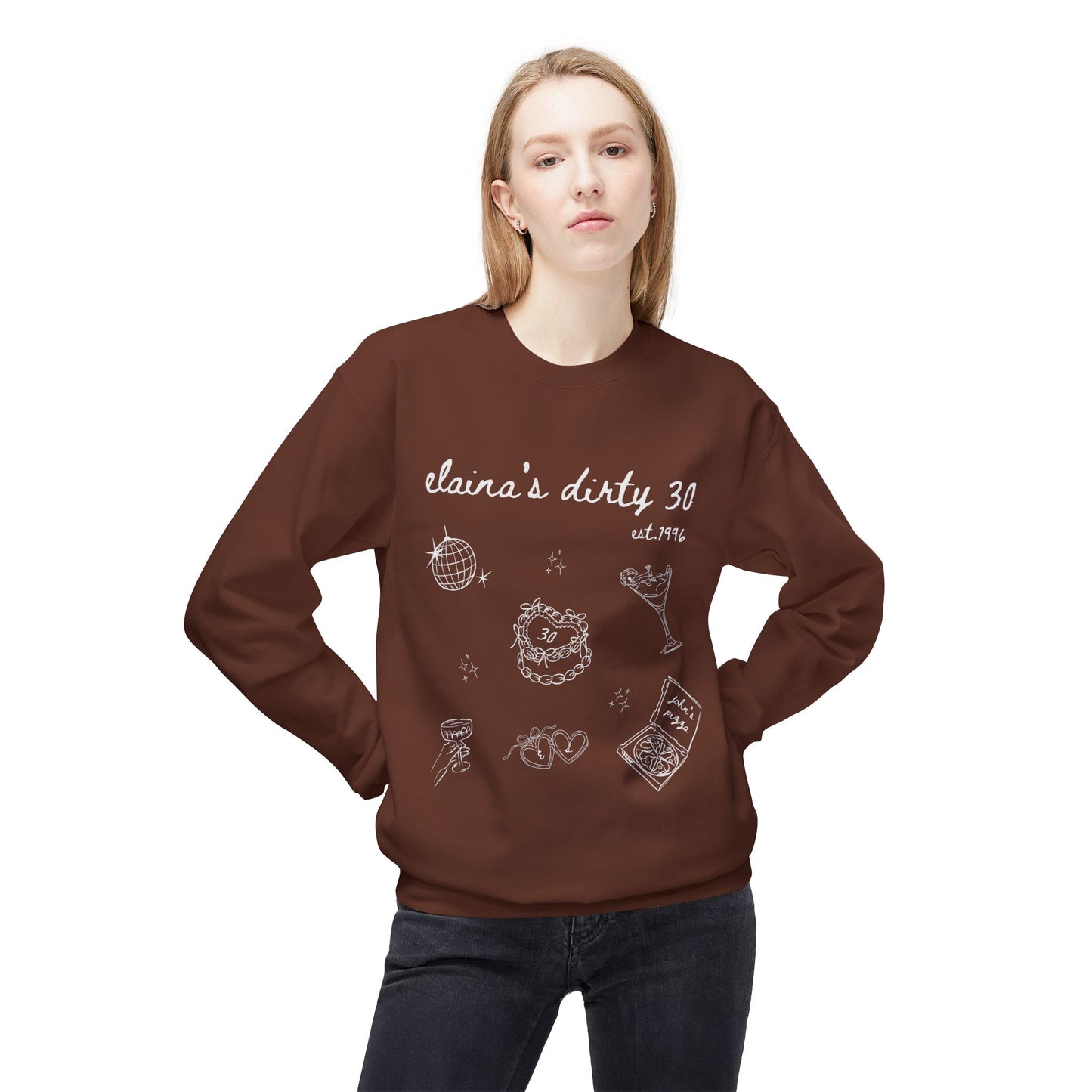 Crewneck Sweatshirt — Minimal White Classic Fleece Crew