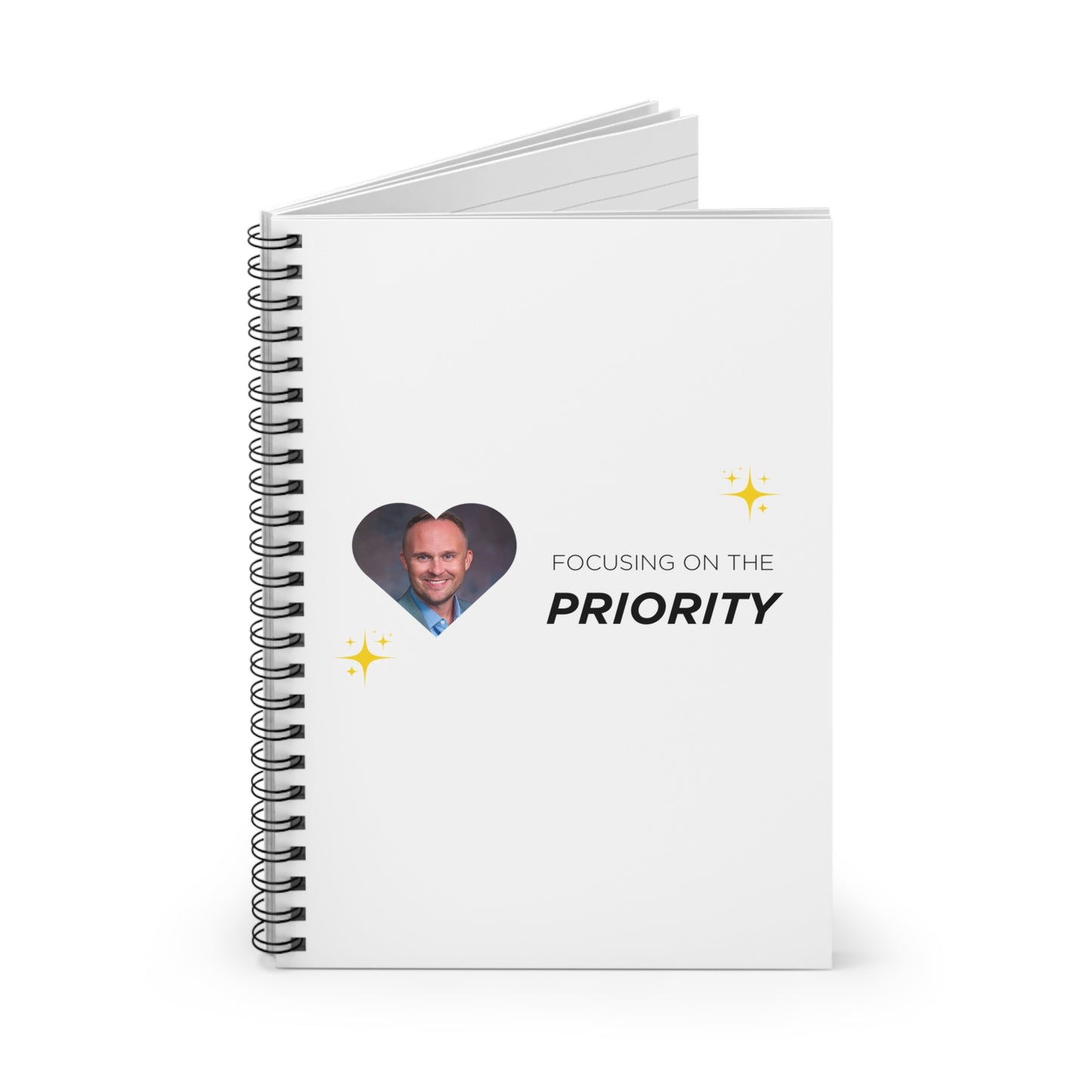 Motivational Spiral Notebook - Focusing on the Priority