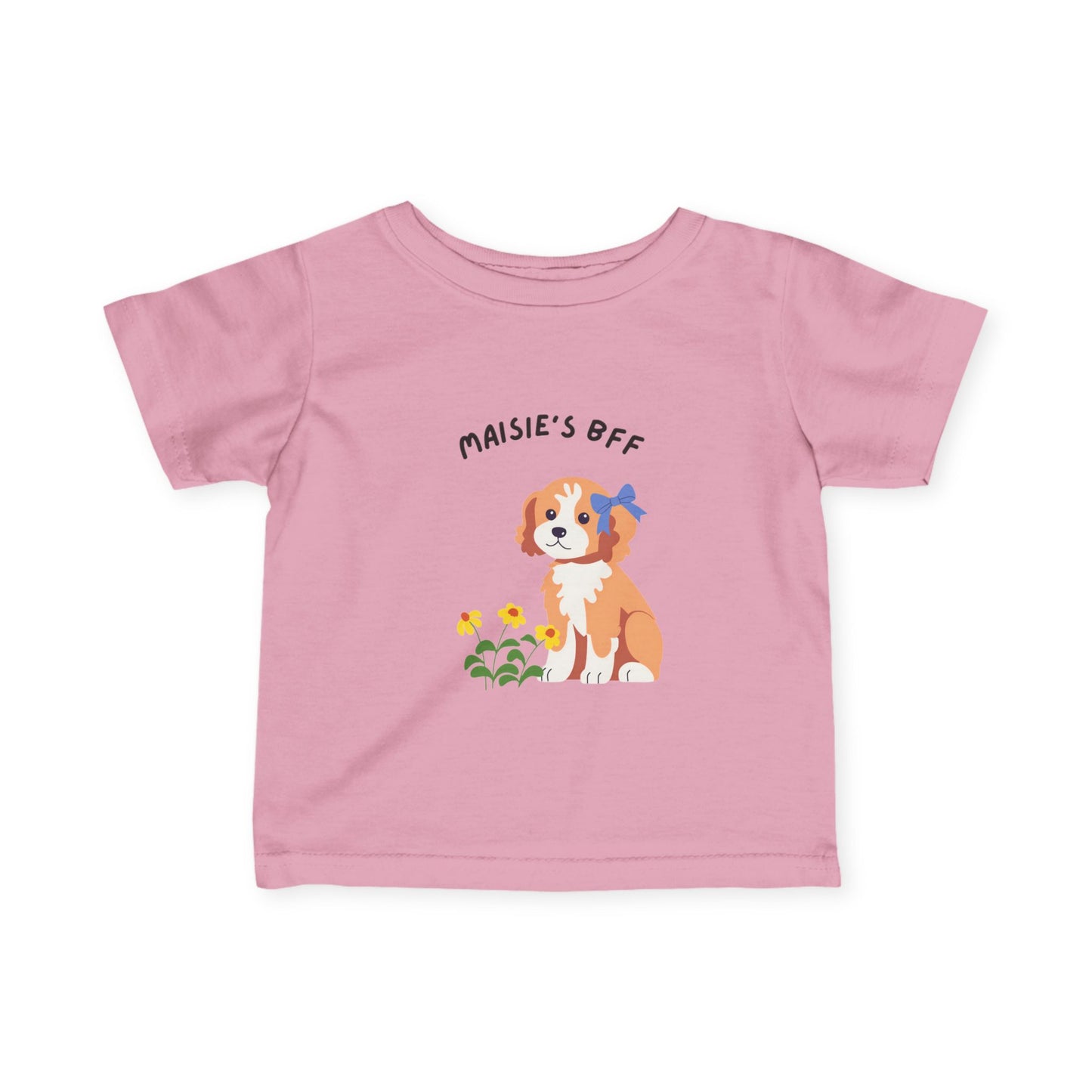 Infant Tee — "Maisie's BFF" Cute Puppy Graphic Baby Shirt