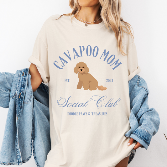 Ruby Cavapoo Mom Social Club - Comfort Colors T-Shirt (Oversized Fit)