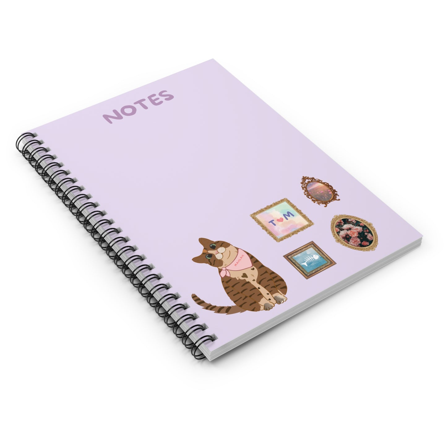 Purple Mahlah's Wall Spiral Notebook - Ruled Line