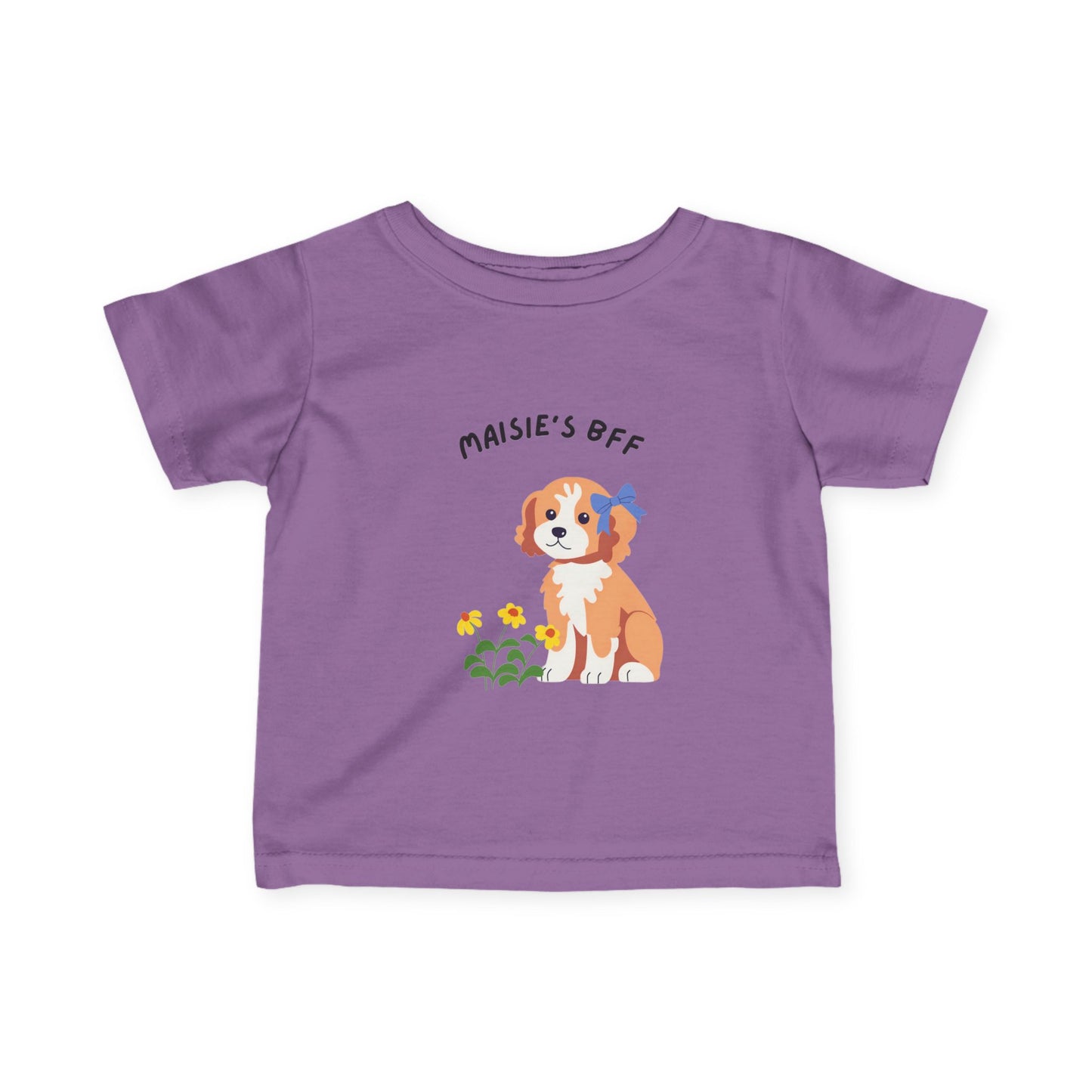 Infant Tee — "Maisie's BFF" Cute Puppy Graphic Baby Shirt