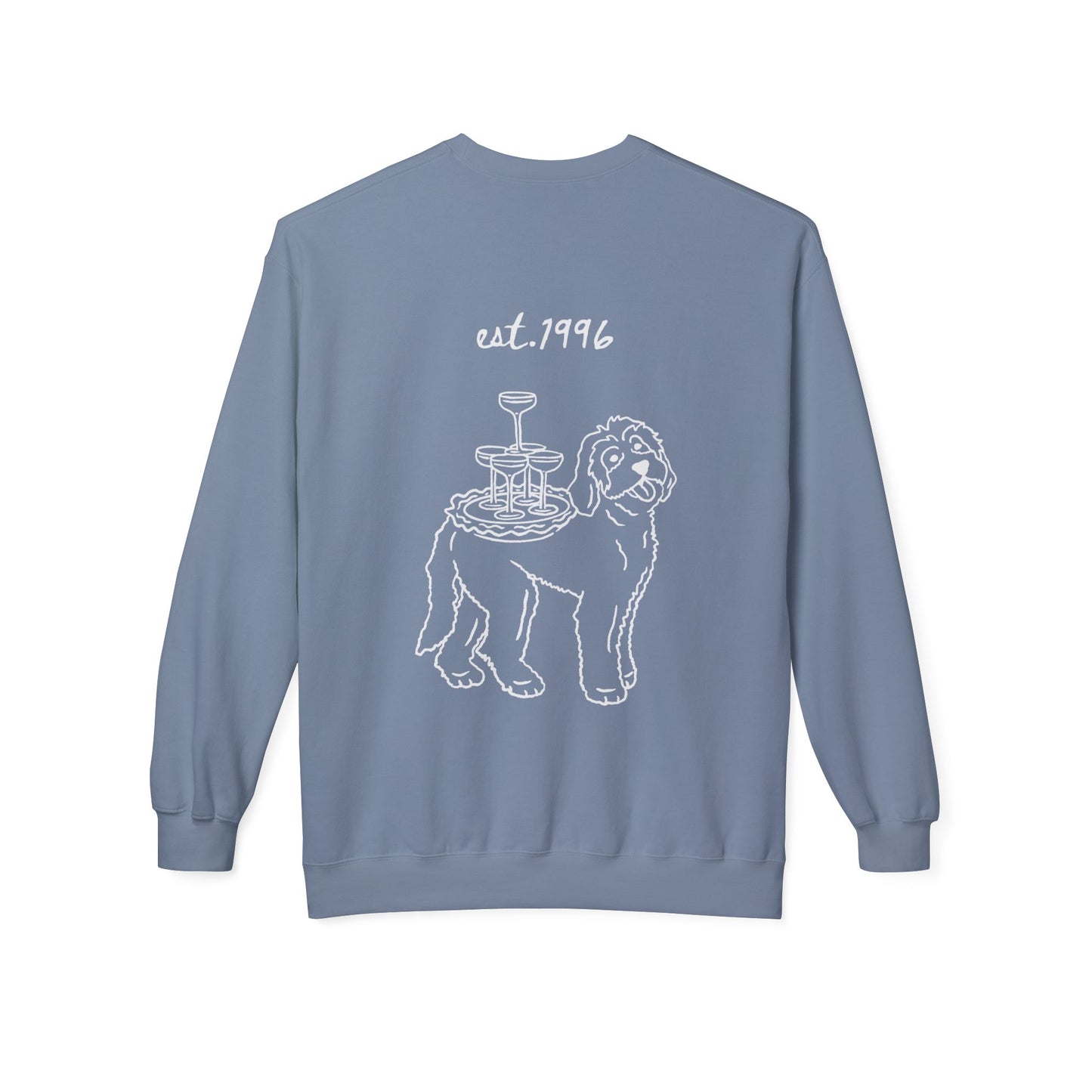 Crewneck Sweatshirt — Subtle Retro Cartoon 'Mom's Baby' Graphic