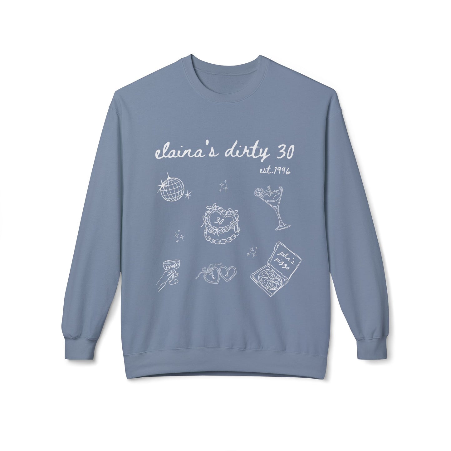 Crewneck Sweatshirt — Subtle Retro Cartoon 'Mom's Baby' Graphic