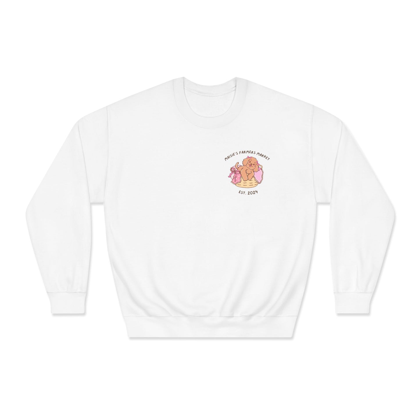 Farmer's Market Crewneck Sweatshirt — Cute Produce Stand Graphic