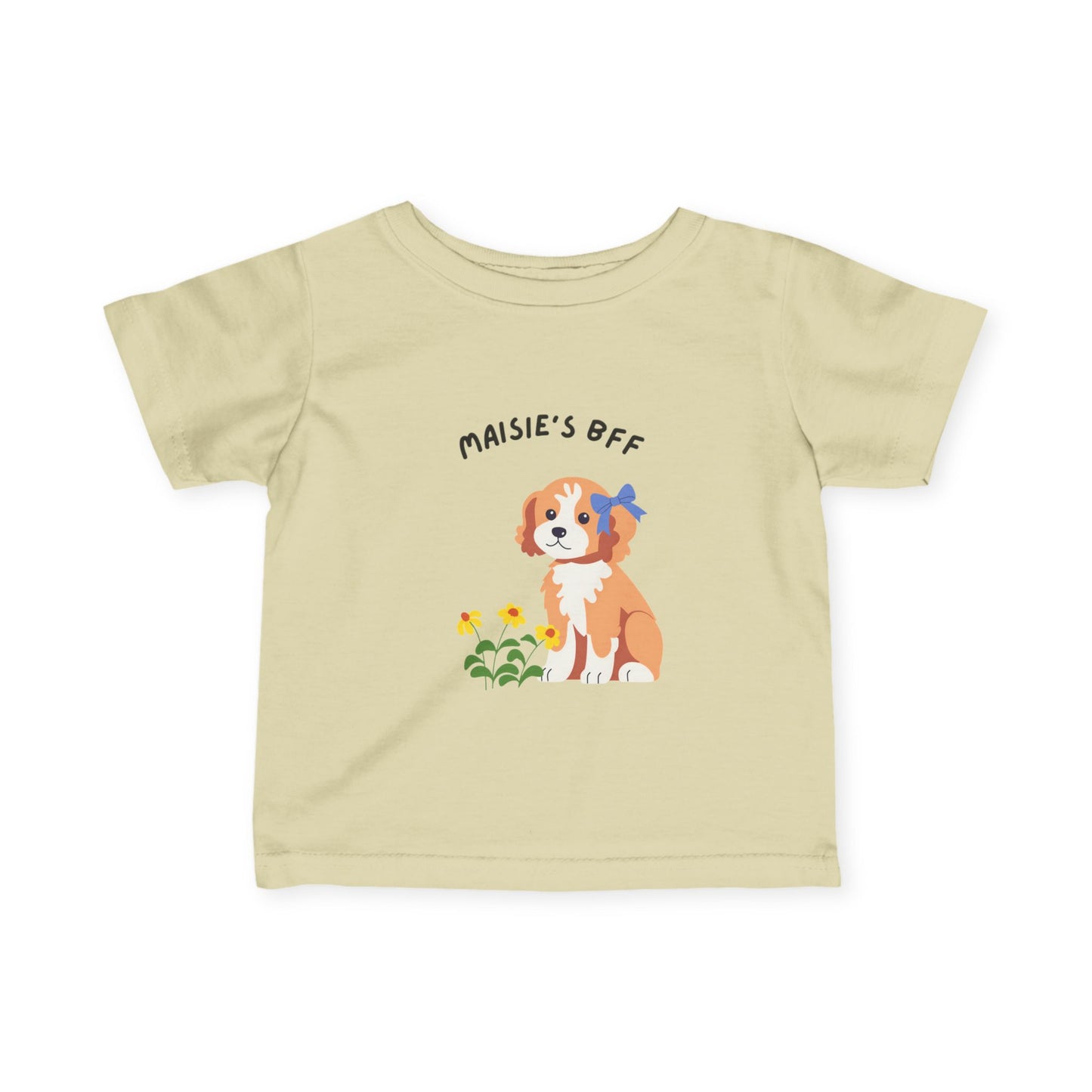 Infant Tee — "Maisie's BFF" Cute Puppy Graphic Baby Shirt