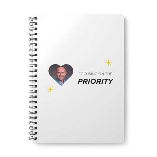 Motivational Wirobound Notebook - Focusing on the Priority - A5