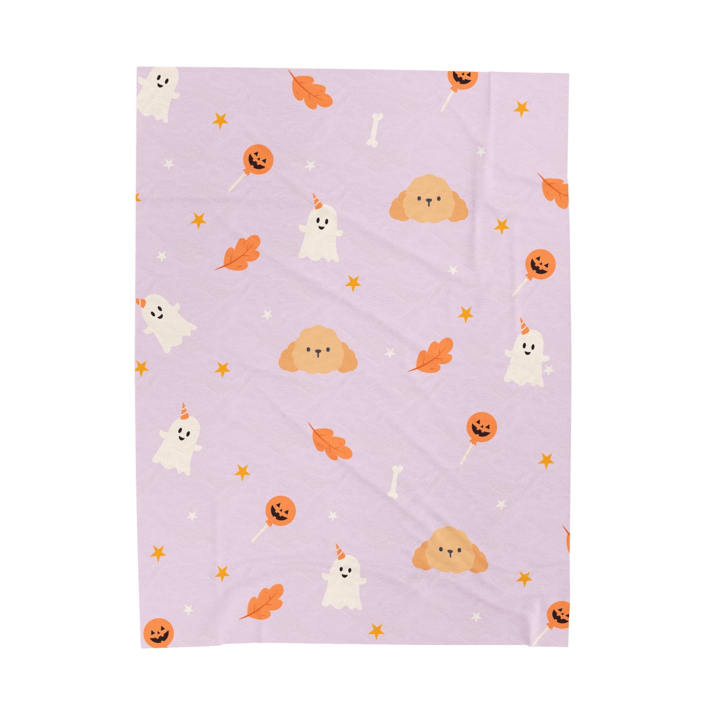 A Very Poodle Halloween Plush Blanket