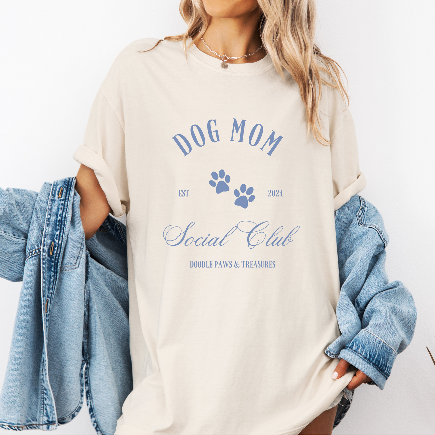 Dog Mom Social Club - Comfort Colors T-Shirt (Oversized Fit)